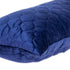 Blue Tufted Velvet Quilted Lumbar Throw Pillow